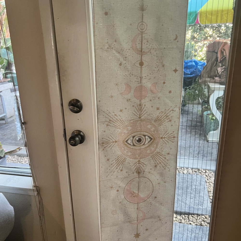 Mystical Eye Wall Hanging in Cream and Gold